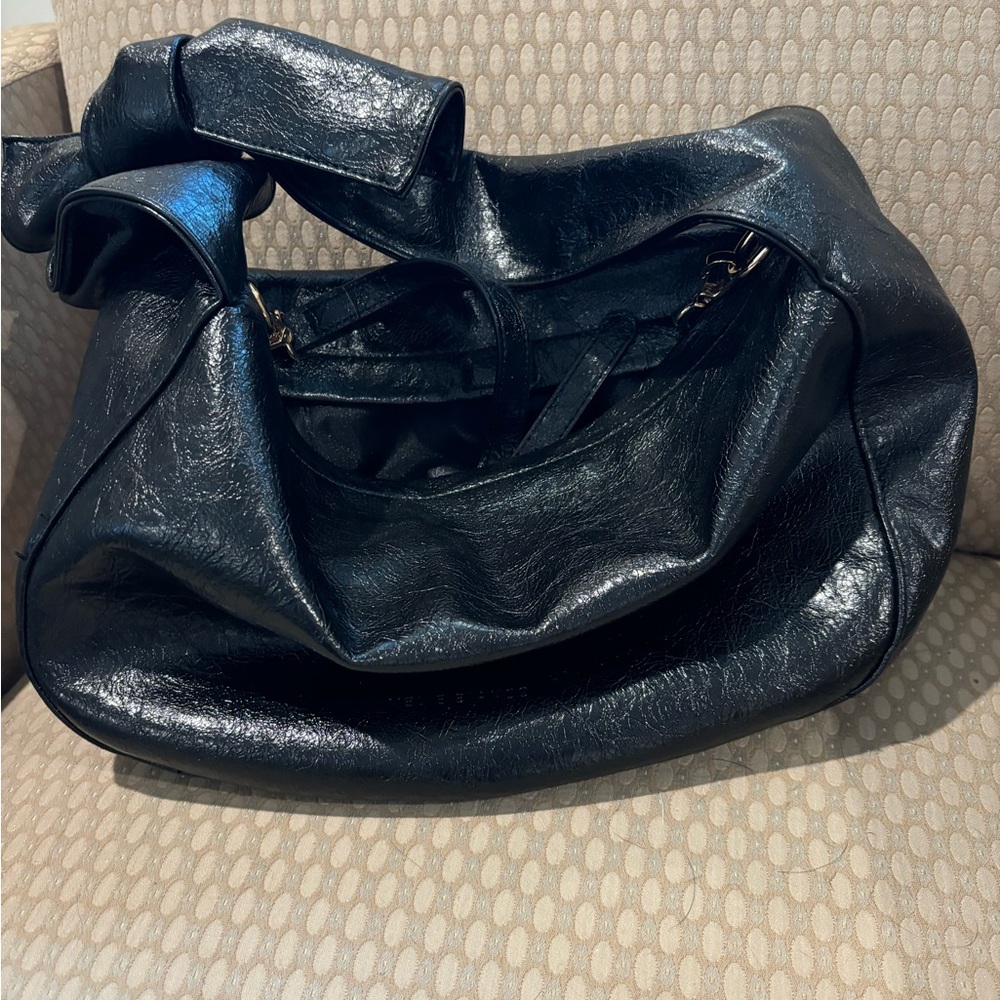 Anthropologie Black Leather Shoulder Bag - Picture 5 of 5